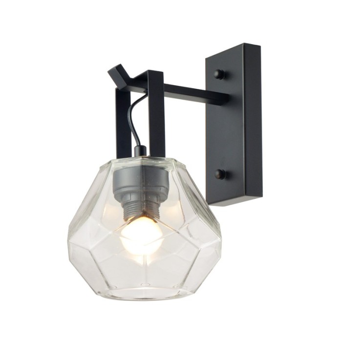 NETTO ΦΩΤΙΣΤΙΚΟ ΕΠΙΤΟΙΧΟ ΜΑΥΡΟ ΜΑΤ ΓΥΑΛΙΝΟ ΣΥΜΒΑΤΙΚΟ 1ΧΕ27 IP20 225Χ325mm