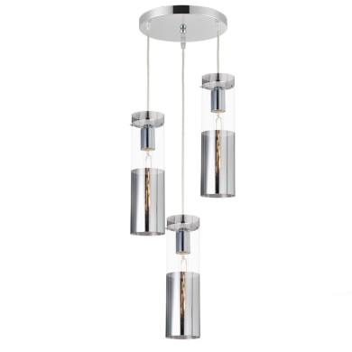 NETTO ΦΩΤΙΣΤΙΚΟ ΚΡΕΜΑΣΤΟ ΧΡΩΜΙΟ ΜΕΤΑΛΛΙΚΟ ΣΥΜΒΑΤΙΚΟ 3ΧΕ27 IP20 Φ280Χ1200mm