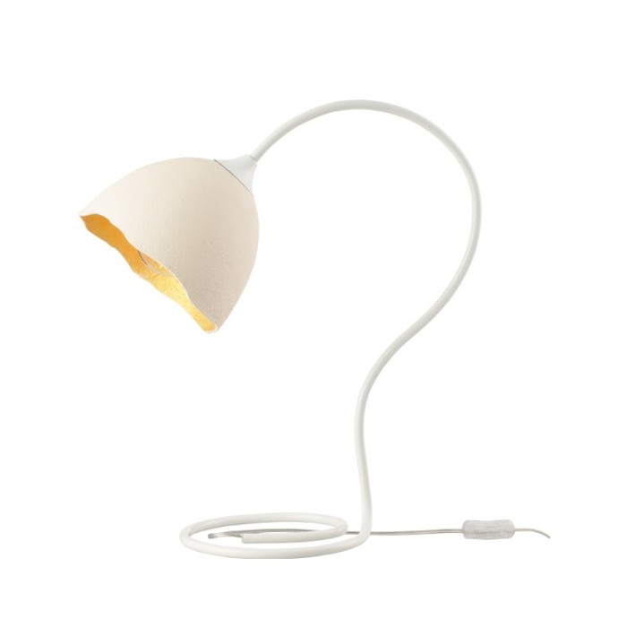 NETTO TABLE LUMINAIRE 1XE27 WHITE/GOLD CLAY 43Χ50Χ20CM