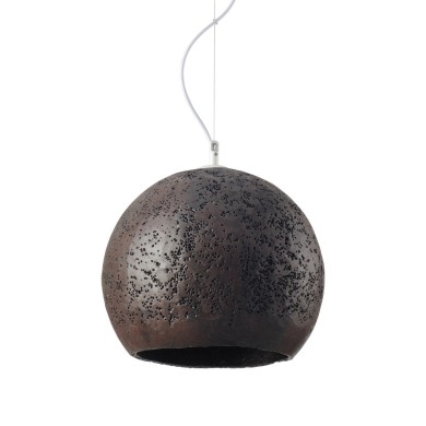 NETTO PENDANT LUMINAIRE 1XE27 BROWN CLAY Φ35ΧΗ120CM