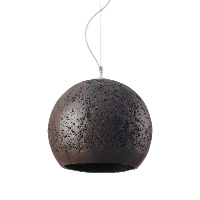 NETTO PENDANT LUMINAIRE 1XE27 BROWN CLAY Φ35ΧΗ120CM