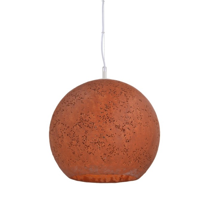 NETTO PENDANT LUMINAIRE 1XE27 MAROON CLAY Φ35ΧΗ120CM
