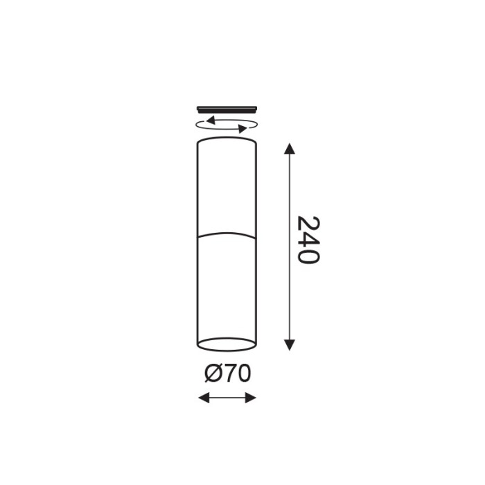 NETTO ΦΩΤΙΣΤΙΚΟ ΟΡΟΦΗΣ ΛΕΥΚΟ ΜΑΤ ΜΕΤΑΛΛΙΚΟ ΣΥΜΒΑΤΙΚΟ 1ΧGU10 IP20 Φ70Χ240mm