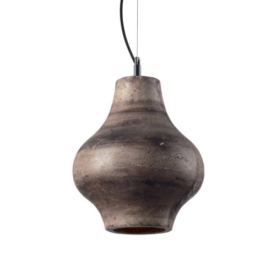 NETTO PENDANT LUMINAIRE 1XE27 BROWN CLAY Φ25ΧΗ120CM