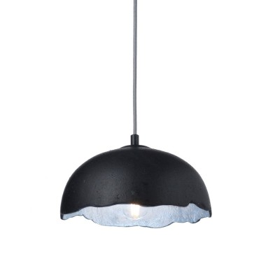 NETTO PENDANT LUMINAIRE 1XE27 BLACK/SILVER CLAY Φ25ΧΗ120CM 