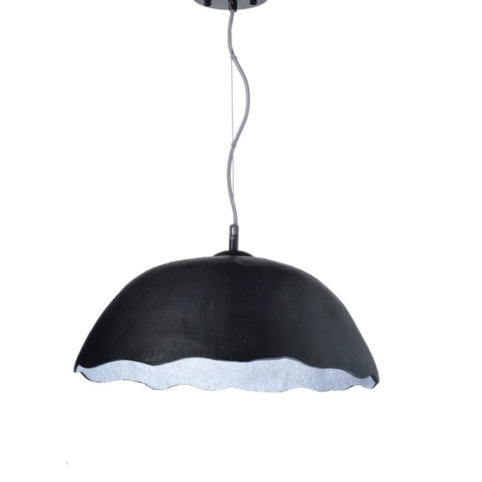 NETTO PENDANT LUMINAIRE 1XE27 BLACK/SILVER CLAY Φ45ΧΗ120CM 