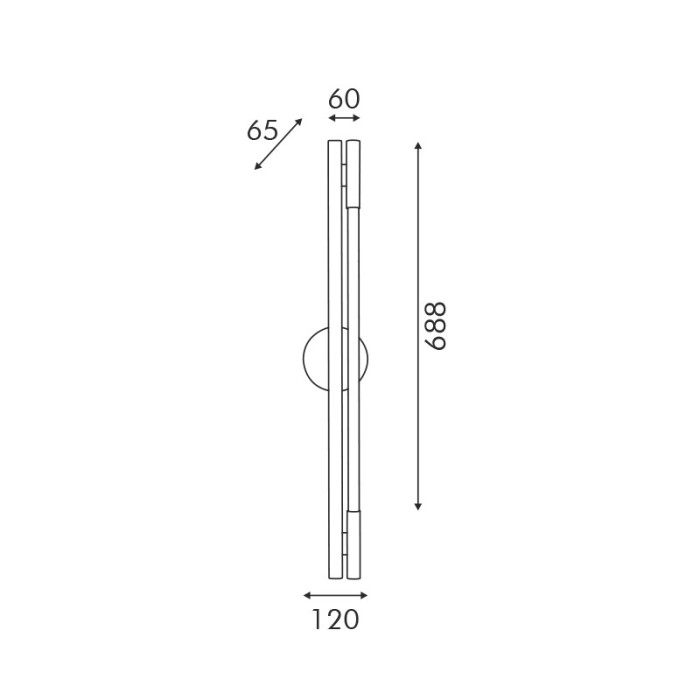 WALL LAMP LED 9W 3000K 320LM MALPO METAL+SILICON IP20 L11.5*W6.5*H80
