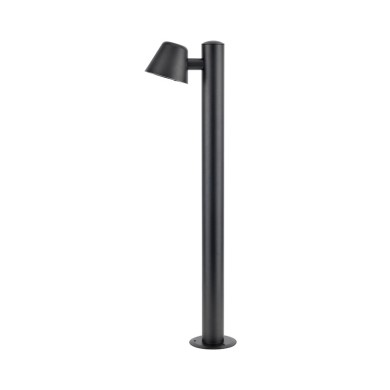 SAND BLACK LUMINAIRE VIDA 1XGU10 MAX.35W IP44 WITH POLE & CLEAR GLASS