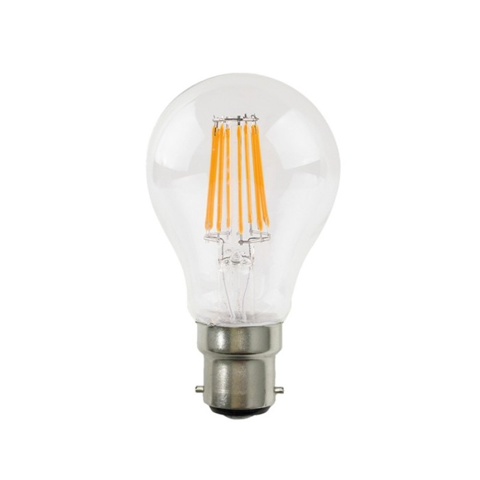 LED FILAMENT B22 A60 8W 6500K 230V AC 915LM RA80 30000H 360° 