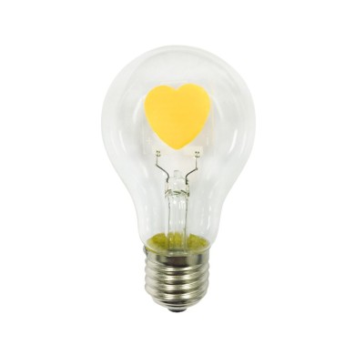 LED FILAMENT E27 A60 2W 2700K 230V AC 200LM RA80 30000H 360° HEART