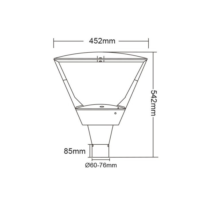 LED URBAN LUMINAIRE VIVIDO 40W 3000K 230V AC4800LM 5YRS GUARaNTEE