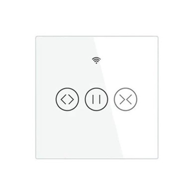 WIFI  ΔΙΑΚΟΠΤΗΣ ΚΟΥΡΤΙΝΑΣ 1g  ΛΕΥΚΟ N+L 86*86mm