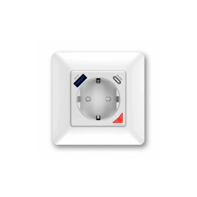 WIFI ΠΡΙΖΑ  16A ΛΕΥΚΟ+1usb+1c 86*86mm N+L
