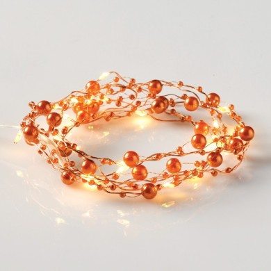 "BROWN COFFEE BEADS",20 LED COPPER WIRE STRING LIGHTS,WW,COPPER WIRE.&BAT. 2xAA,IP20, 2M+10CM, 1.2W