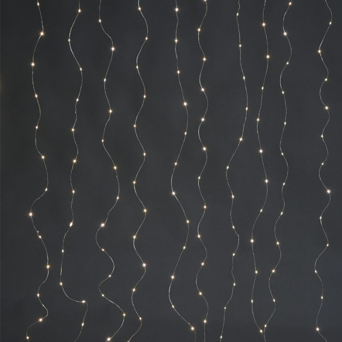 ΛΑΜΠΑΚΙΑ ΚΟΥΡΤΙΝΑ 400 LED ΣΕ ΣΕΙΡΑ ΘΕΡΜΟ ΛΕΥΚΟ ΜΕ ΤΗΛΕΧΕΙΡΙΣΤΗΡΙΟ & USB ΑΝΤΑΠΤΟΡΑ ΑΣΗΜΙ ΚΑΛΩΔΙΟ ΧΑΛΚΟΥ 3m IP44 2x2mm