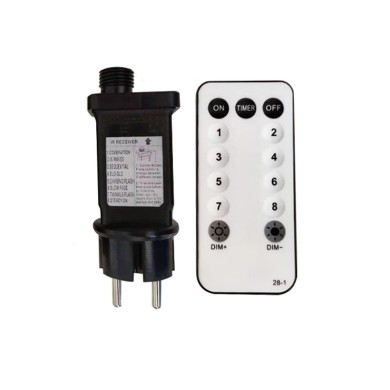 ADAPTOR & IR CONTR. IP44, 8-FUNCTIONS + DIMMER + TIMER + ON/OFF 6V 1200mA 200-400 COPPER WIRE STRING LIGHTS