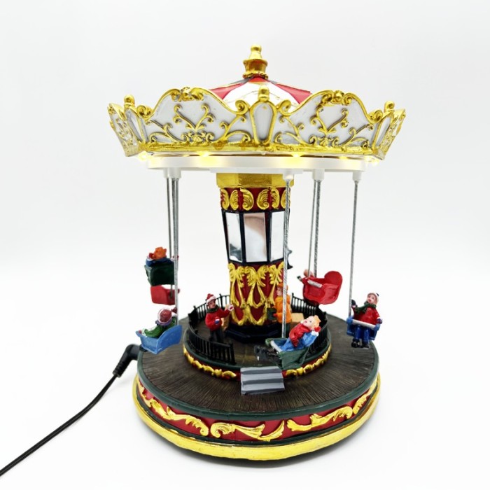 ΧΡΙΣΤΟΥΓΕΝΝΙΑΤΙΚΟ ΔΙΑΚΟΣΜΗTIKO ΧΩΡΙΟ LED ΘΕΡΜΟ ΛΕΥΚΟ ΜΟΥΣΙΚΗ ME ΑΝΤΑΠΤΟΡΑ 4,5V (ΔΕΝ ΣΥΜΠ) ΚΑΙ ΜΠΑΤΑΡΙΑ 3ΧΑΑ 205x205x255mm