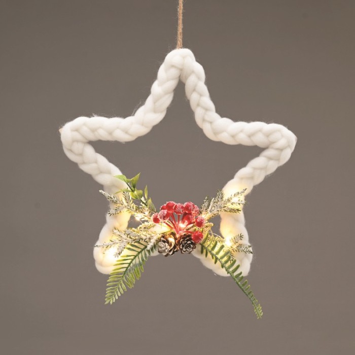 PENDANT STAR 10 LED  COPPER WIRE WW STEADY BATT (2ΧΑΑ) 30cm IP20 0,3m ΚΑΛ