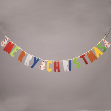 MERRY XMAS GARLAND 14 LED COPPER WIRE WW STEADY BATT (2ΧΑΑ) 1,2m IP20 0,3m ΚΑΛ