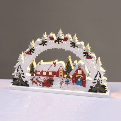 WOODEN HOUSE 5 LED STRING LIGHTS WW STEADY BATT (2ΧΑA) 30*5*19cm IP20