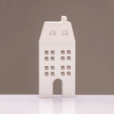 WOODEN DECORATIVE MOTIF WHITE HOUSE  6,5*2*14,5cm