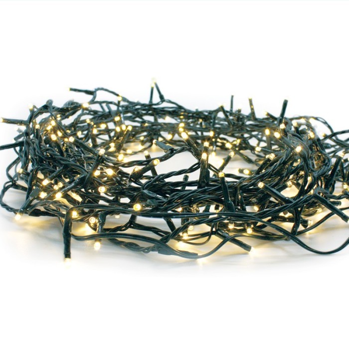  50LED STRING LIGHTS BATTERY (3xAA), CW 6/18 TIMER & 8 FUNCTIONS,IP44, 490+30cm, GREEN LEAD CABLE