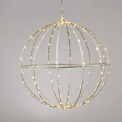  "D20CM SILVER BALL" 96 ΜΙΝΙ LED LIGHTS, WW, SILVER COPPER WIRE, ADAPT. (4.5VDC),IP44, 3M TRAN/NT CABLE