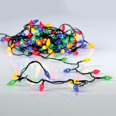  "PINE CONE LIGHTS", 100 MULTICOLOR LED 8 FUNCTIONS, IP44  7m (7cm DIST.), 3m. LEAD CABLE
