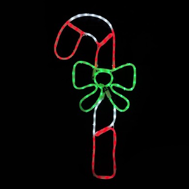 CANDY CANE 120 LED MOTIF 5m 2-WIRE ROPE LIGHT MULTICOLOR STEADY IP65 45*90cm 1.5m  LEAD WIRE