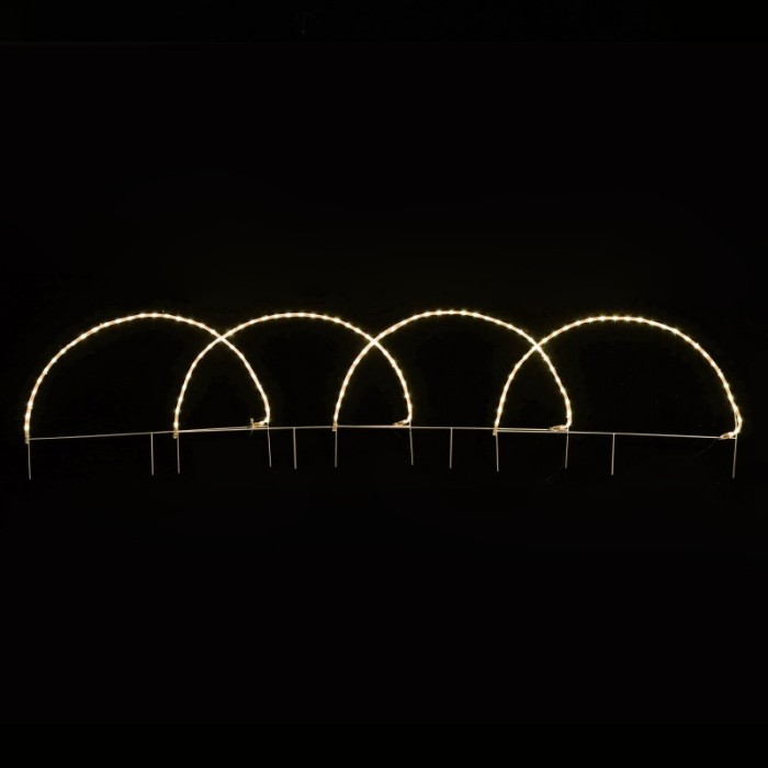 4 ARCH 124 LED MOTIF 5,2m 2-WIRE ROPE LIGHT WW FLASH IP4486*57cm1.3m LEAD CABLE