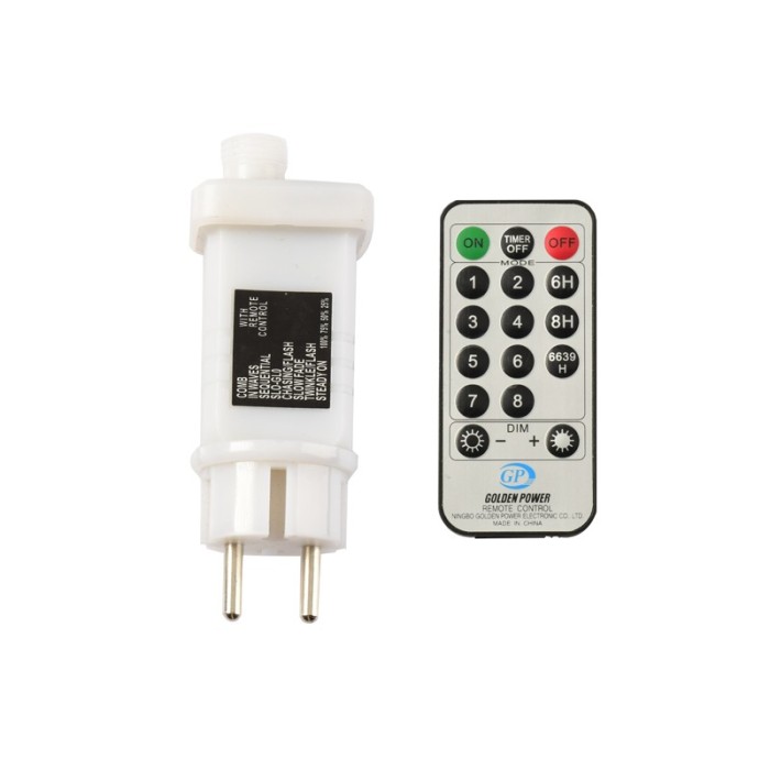  ADAPTOR 31VDC 12W 8 FUNCTIONS & IR REMOTE CONTROLLER (ON/OFF+8F+TIMER+DIMMER) MAX 1500 LEDS FUNCTIONS