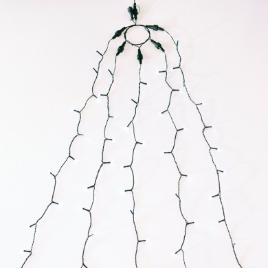 ΧΡΙΣΤΟΥΓΕΝΝΙΑΤΙΚΑ ΛΑΜΠΑΚΙΑ ΧΤΑΠΟΔΙ 5 ΣΕΙΡΕΣx35 ΛΑΜΠΑΚΙΑ ΘΕΡΜΟ ΛΕΥΚΟ ΠΡΑΣΙΝΟ ΚΑΛΩΔΙΟ 3m ΑΝΤΑΠΤΟΡΑΣ 31VDC IP44 50x3500mm  