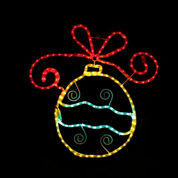  "CHRISTMAS FLOWER", 180 LED MOTIF 5m 2-WIRE ROPE LIGHT, RED-YELLOW-GREEN, IP44, 60x60cm, 1.5m LEAD CABLE 