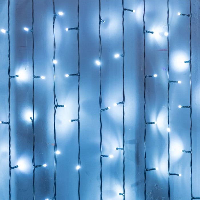 ΛΑΜΠΑΚΙΑ 240 LED ΣΕ ΣΕΙΡΑ ΨΥΧΡΟ ΛΕΥΚΟ ΣΤΑΘΕΡΑ ΚΑΟΥΤΣΟΥΚ ΜΕ ΔΥΝΑΤΟΤΗΤΑ ΕΠΕΚΤΑΣΗΣ MAX 8 ΣΕΤ & ΚΑΛΩΔΙΟ 1.5m IP65 2000x1000mm
