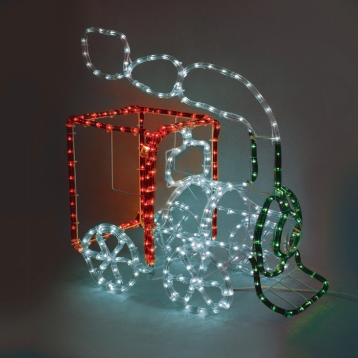 ΤΡΕΝΟ ΜΟΝΟΚΑΝΑΛΟΣ ΦΩΤΟΣΩΛΗΝΑΣ 288 LED 12m ΣΤΑΘΕΡΑ ΠΟΛΥΧΡΩΜΑ IP44 500x2100x410mm ΜΕ 1.5m ΚΑΛΩΔΙΟ