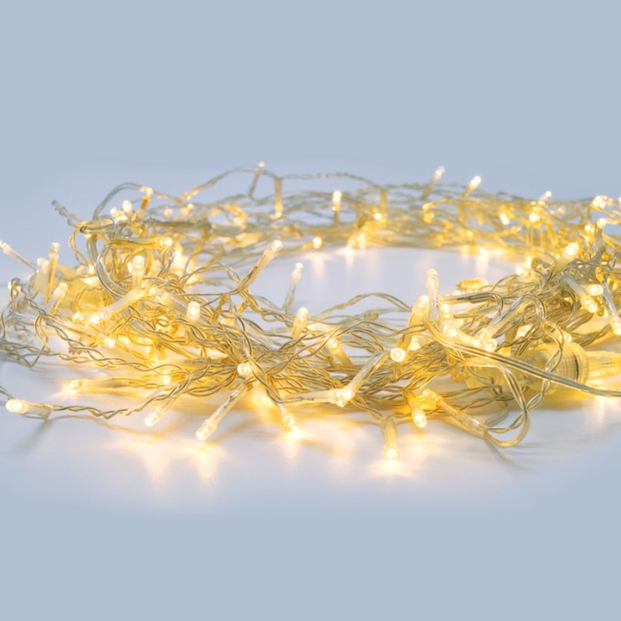 300LED STRING LIGHTS PER 5cm WARM WHITE ADAPTOR 31VDC & CONNECTABLE MAX 2 SETS IP44 3m TRANSPARENT CABLE
