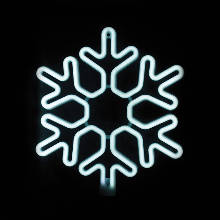  "SNOWFLAKE", 300 NEON LED MOTIF 3m DOUBLE NEON SMD ROPE LIGHT, CW STEADY, IP44, 40X40CM, 1.5m LEAD CABLE