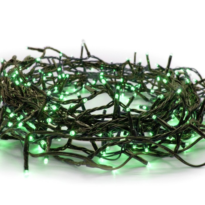 ΛΑΜΠΑΚΙΑ 300 LED ΣΕ ΣΕΙΡΑ ΠΡΑΣΙΝΑ ΚΑΟΥΤΣΟΥΚ ΑΝΤΑΠΤΟΡΑ 31VDC ΜΕ ΔΥΝΑΤΟΤΗΤΑ ΕΠΕΚΤΑΣΗΣ MAX 2 ΣΕΤ & ΚΑΛΩΔΙΟ ΜΑΥΡΟ 3m IP44 50mm
