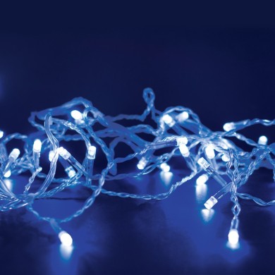 ΛΑΜΠΑΚΙΑ 300 LED ΣΕ ΣΕΙΡΑ ΚΑΟΥΤΣΟΥΚ ΜΠΛΕ ΑΝΑ 50mm ΑΝΤΑΠΤΟΡΑ 31VDC ΜΕ 8 ΠΡΟΓΡΑΜΜΑΤΑ & ΚΑΛΩΔΙΟ ΔΙΑΦΑΝΟ IP44 15mm