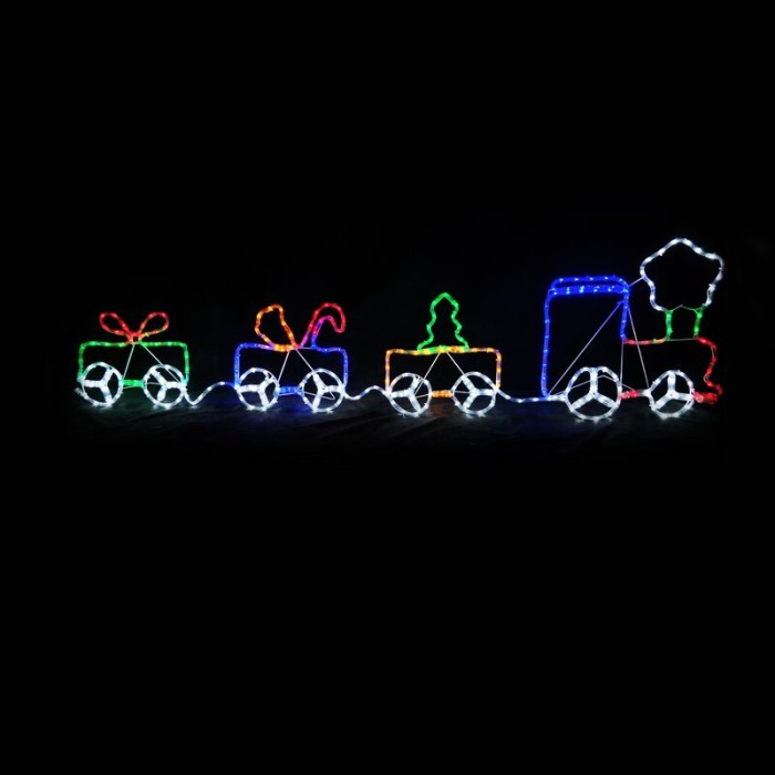  "TRAIN ", 312LED MOTIF 13m 2-WIRE ROPE LIGHT, MULITCOLOR STEADY, IP44, 200Χ51CM, 1.5m LEAD CABLE