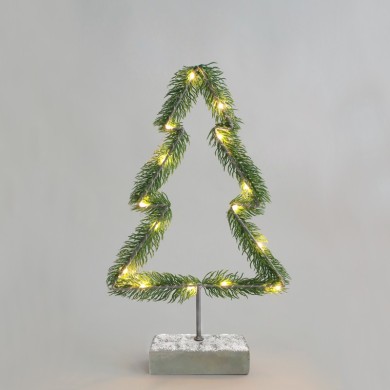 "STAR TABLE LIGHTS" 15 MINI LED SILVER COPPER LIGHTS WITH BATTERIES (2AA) IP20 H40CM