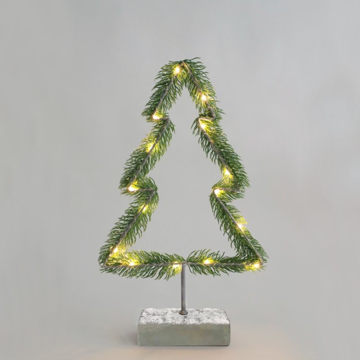  "STAR TABLE LIGHTS" 15 MINI LED SILVER COPPER LIGHTS WITH BATTERIES (2AA) IP20 H40CM