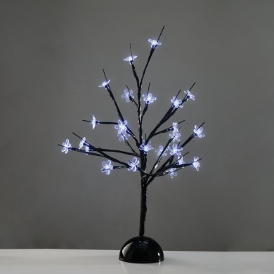 ΔΙΑΚΟΣΜΗΤΙΚΟ ΔΕΝΤΡΟ ME 25 LED ΨΥΧΡΟ ΛΕΥΚΟ & ΜΠΑΤΑΡΙΑ 3ΧAA IP20 100Χ100Χ450mm