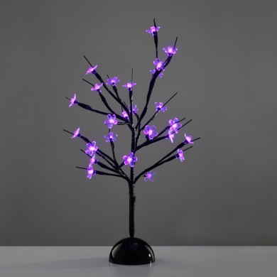 ΔΙΑΚΟΣΜΗΤΙΚΟ ΔΕΝΤΡΟ ME 25 LED ΜΩΒ & ΜΠΑΤΑΡΙΑ 3ΧAA IP20 100Χ100Χ450mm