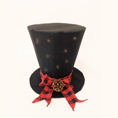  "BLACK FABRIC HAT", 20 WW LED LIGHTS BATTER. 3ΑΑ IP20 Φ26Χ25CM