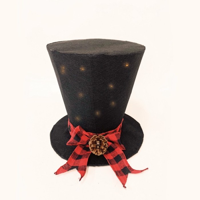  "BLACK FABRIC HAT", 20 WW LED LIGHTS BATTER. 3ΑΑ IP20 Φ26Χ25CM