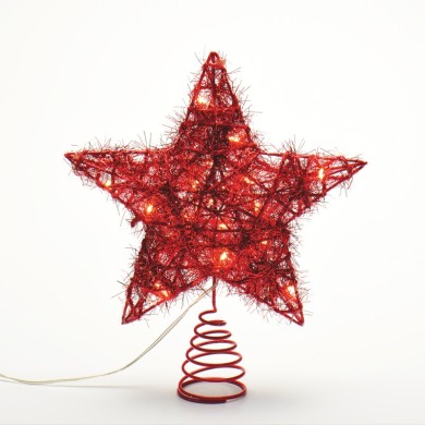  "RED CONVEX STAR" 20 MINI WW LED LIGHTS BAT 3ΧΑΑ,IP20 23x5x20cm