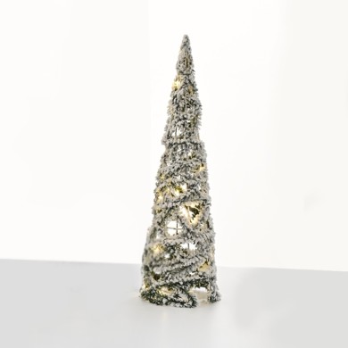  "GREEN PINE NEEDLE CONE TREE" 35 MINI WW LED LIGHTS BAT. 3ΧΑΑ,IP20 Φ20.5X80cm