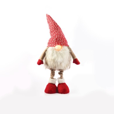  "XMAS FABRIC GNOME" WW 1 LEDLIGHTS IP20 BAT (2xCR2032) 26x15x91cm