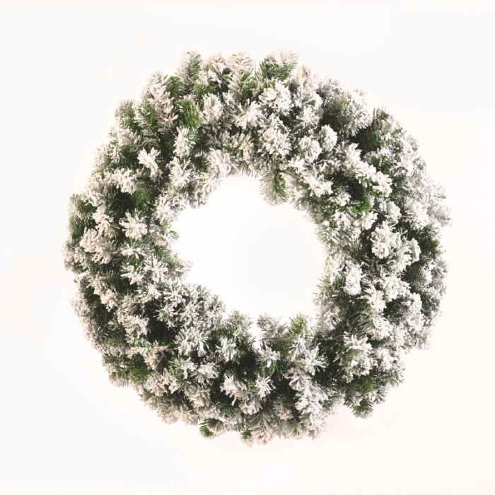 ΧΡΙΣΤΟΥΓΕΝΝΙΑΤΙΚΟ ΣΤΕΦΑΝΙ ΧΙΟΝΙΣΜΕΝΟ PVC 760mm